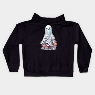 Cute Ghost Fire Kids Hoodie